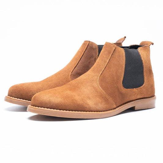 Camel Suede Premium Chelsea Boots