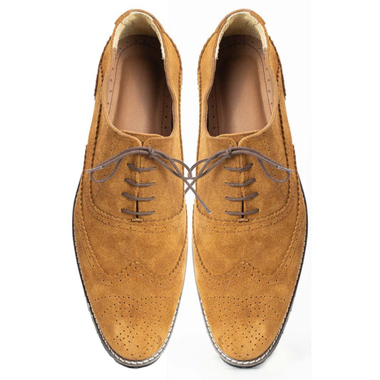Suede Oxfords camel